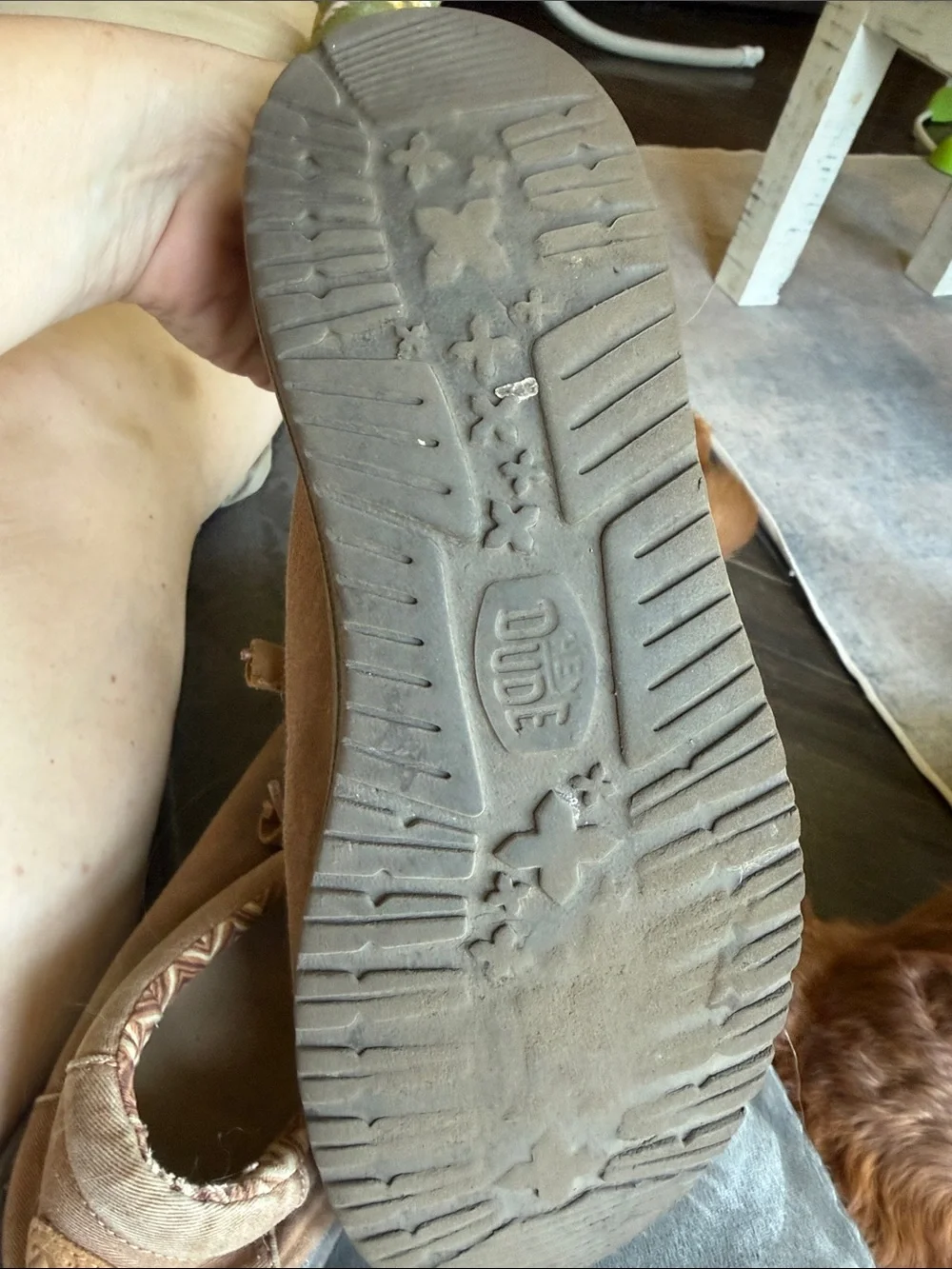 Hey Dude Brown Canvas Slip-On Loafers